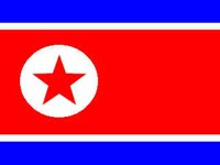 Bandeira da Coréia do Norte.