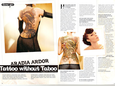  our lace dress and mosaic gloves for Tattoo Life isse #62 by Dale May.