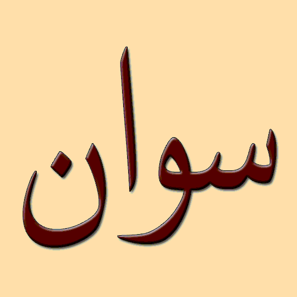 Noms calligraphiés en Arabe Swan en arabe