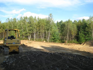 picture of clearing and digging for hose foundation