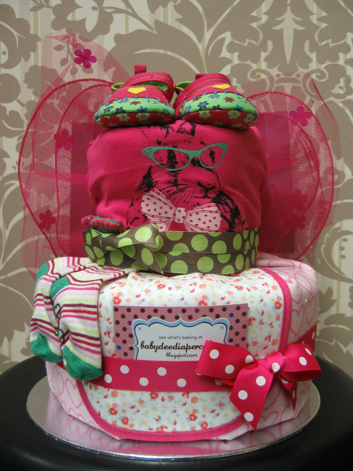 Baby Dee Diaper Cakes Whimsy Bunny Mini Diaper Cake