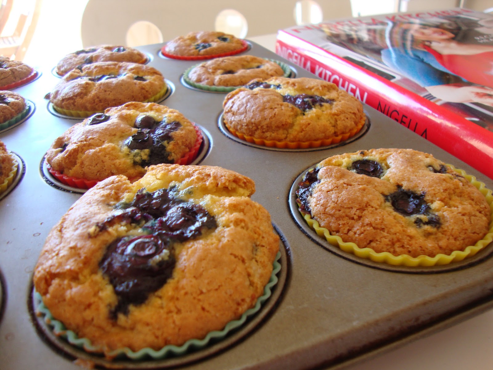 As Minhas Receitas Muffins de Mirtilos com Farinha de Milho