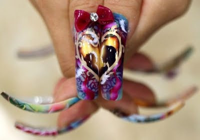 nail art designs, love nail art 