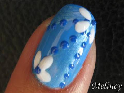 3d nail art, blue nails, nail designs 