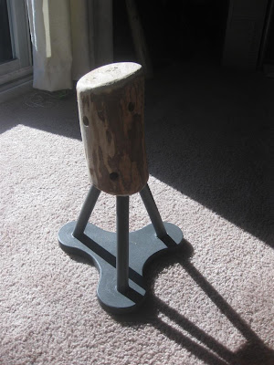 scratching post for cat, base, wood, catnip