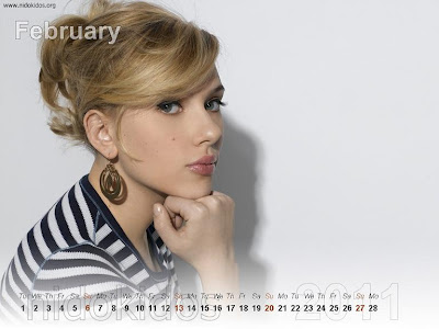 New Year 2011 Calendar, Scarlett Johansson Desktop Wallpapers