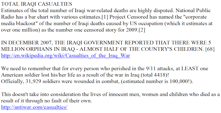 TOTAL IRAQI CASUALTIES