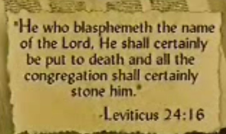And he that blasphemeth the name of the LORD, he shall surely be put to death.