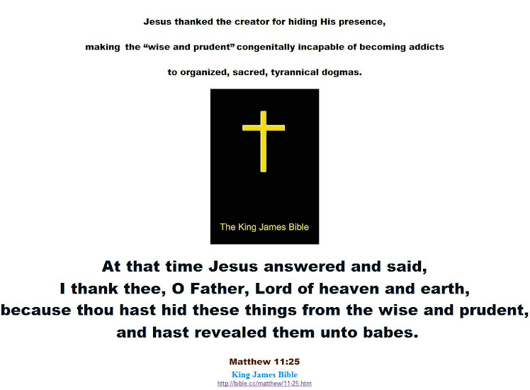 Jesus thanked the creator for hiding His presence from atheists