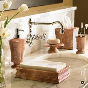 ACCESORIOS DE BAÑOS LUJOSOS - Mármol y Onice Ambar - Decoractual