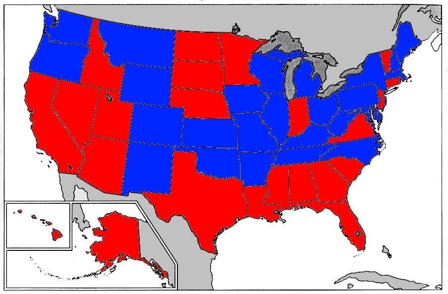 Political Maps Blog Current Governorships Map
