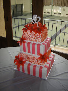 Red And Orange Wedding Cakes
