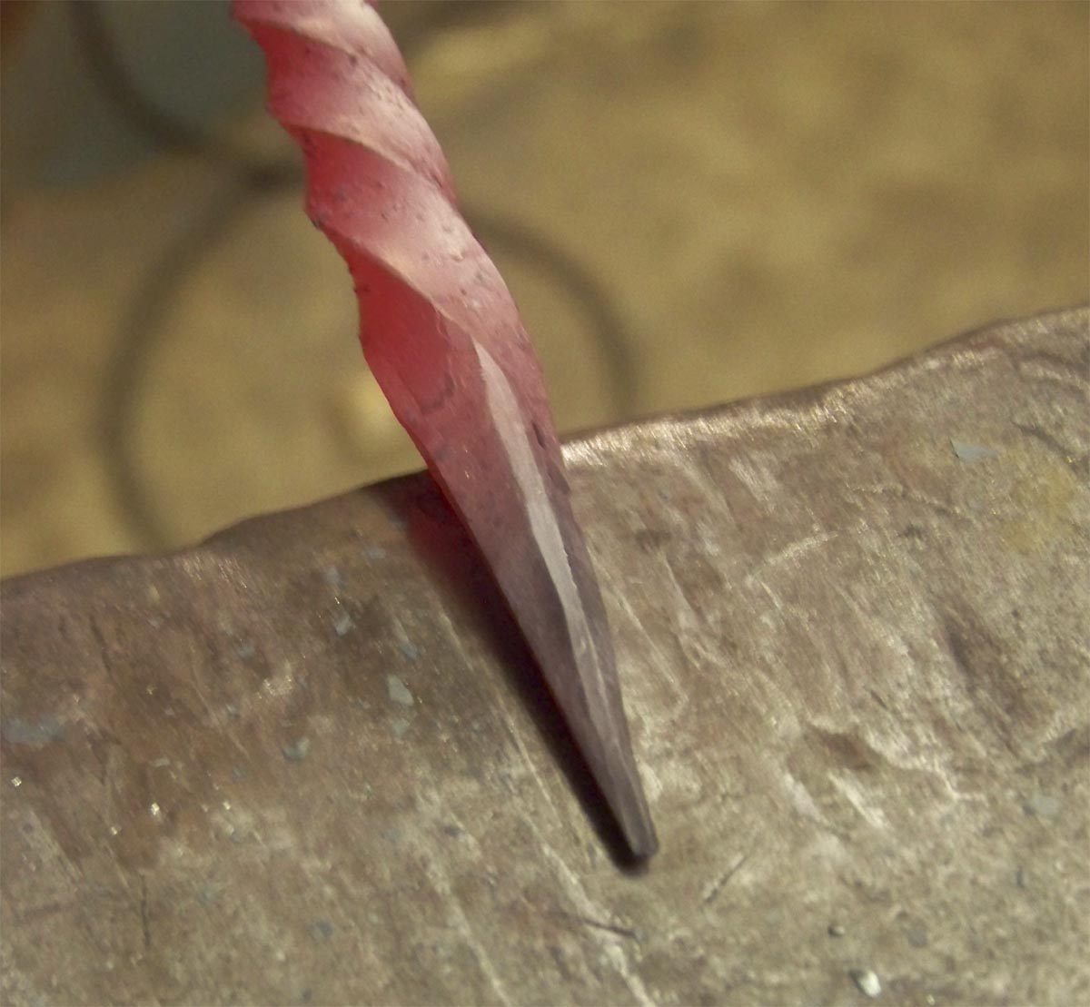 Iron Oak Farm Fiery Friday Making a Center Punch