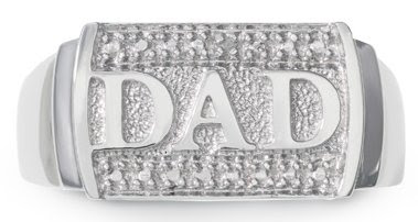 Men's Sterling Silver Diamond Accent Dad Ring Men's Sterling Silver Diamond Accent Dad Ring