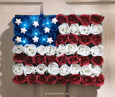 Patriotic Light Floral American Flag Home Decor Patriotic Light Floral American Flag Home Decor