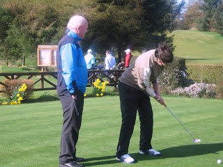 Alyson McKechin with some putting practice - click to enlarge