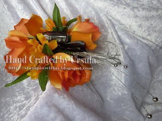 Fascinating Hair Accessories 7 Orange Roses Fascinator