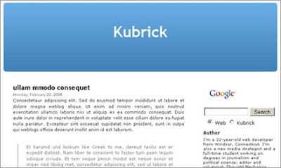 Kubrick - 2 Column Blogger Beta Template
