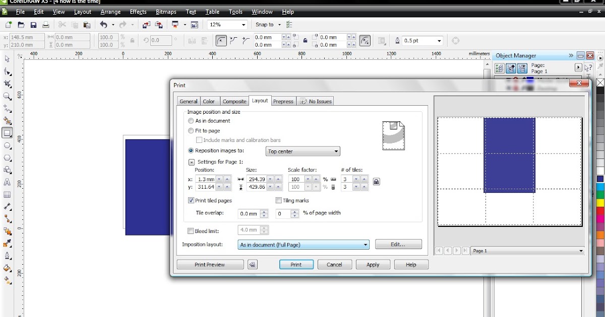 Blog Ramdani Akbar Ngeprint Ukuran A3 Di Kertas A4 Di Corel Draw