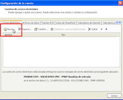 Configurar cuentas de correo en Microsoft Outlook - Imagen 2