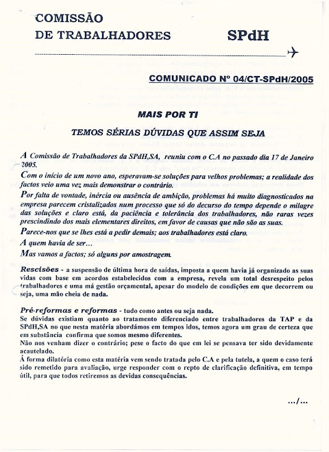 Comunicado 04/2005 (frente)