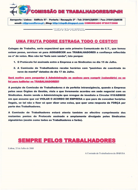 Comunicado nº20/2008