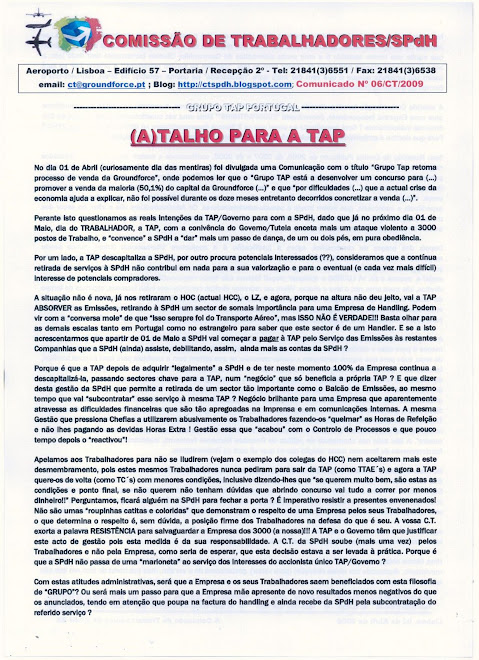 Comunicado nº06/CT/2009 (Frente)
