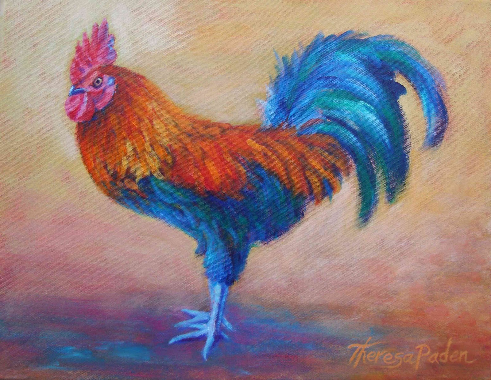Painting Of Roosters