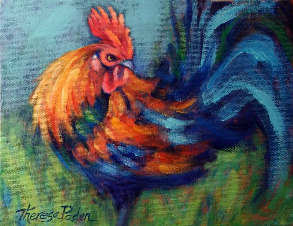 Painting Of Roosters