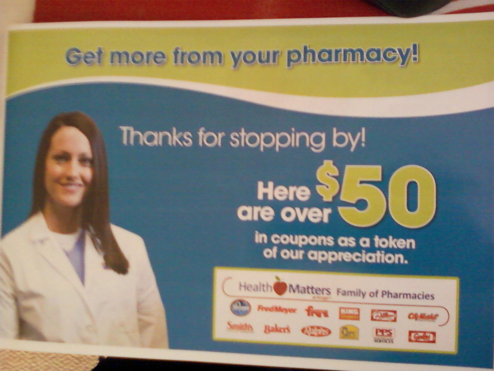 Arizona Families Fry's Coupon Booklet at Pharmacy Counter