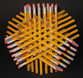  72 pencils intertwined 