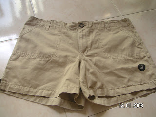 low rise twill shorts