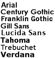 San Serif Font