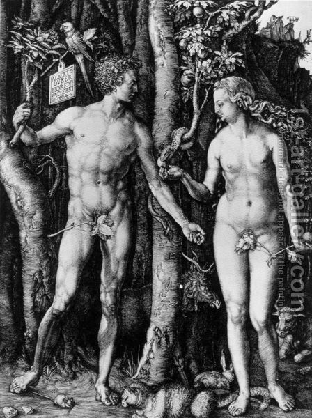 Albrecht Durer, Adam and Eve 1504. Durer not only mastered the woodcut he