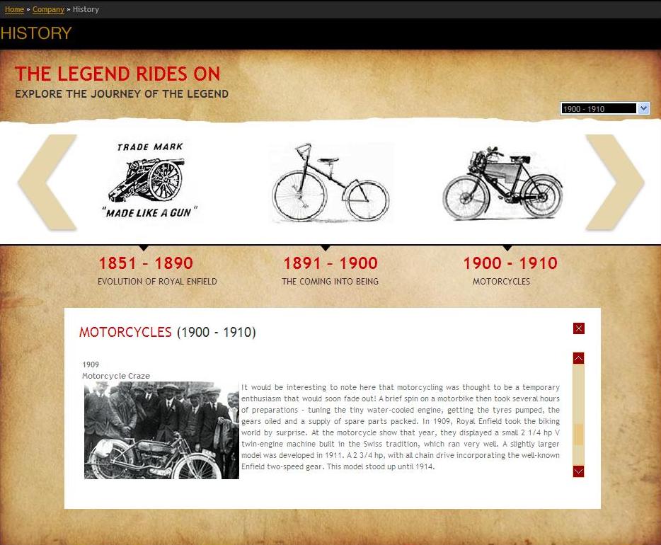 Bike History/Timeline Royal Enfield [18932010]. Is Royal Enfield the World's Oldest Motorcycle