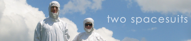 two spacesuits
