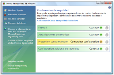 Centro de seguridad de Windows