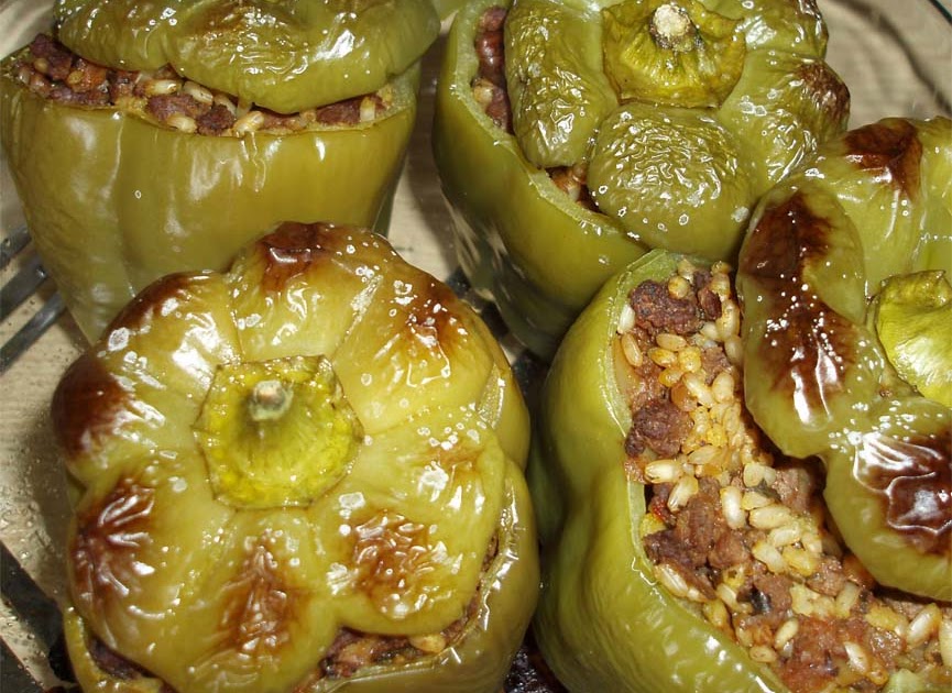 Pimientos Verdes Rellenos De Carne De La Abuela Sabores & Otras Yerbas: Pimientos Verdes Rellenos con Carne