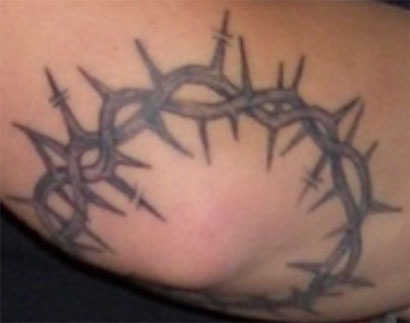 The Claddagh is often placed on betrothal bands to represent holding a lover's heart in one's hands. Sacred heart, praying hands and crown of thorns tattoo The Claddagh is often placed on betrothal bands to represent holding a lover's heart in one's hands. Sacred heart, praying hands and crown of thorns tattoo