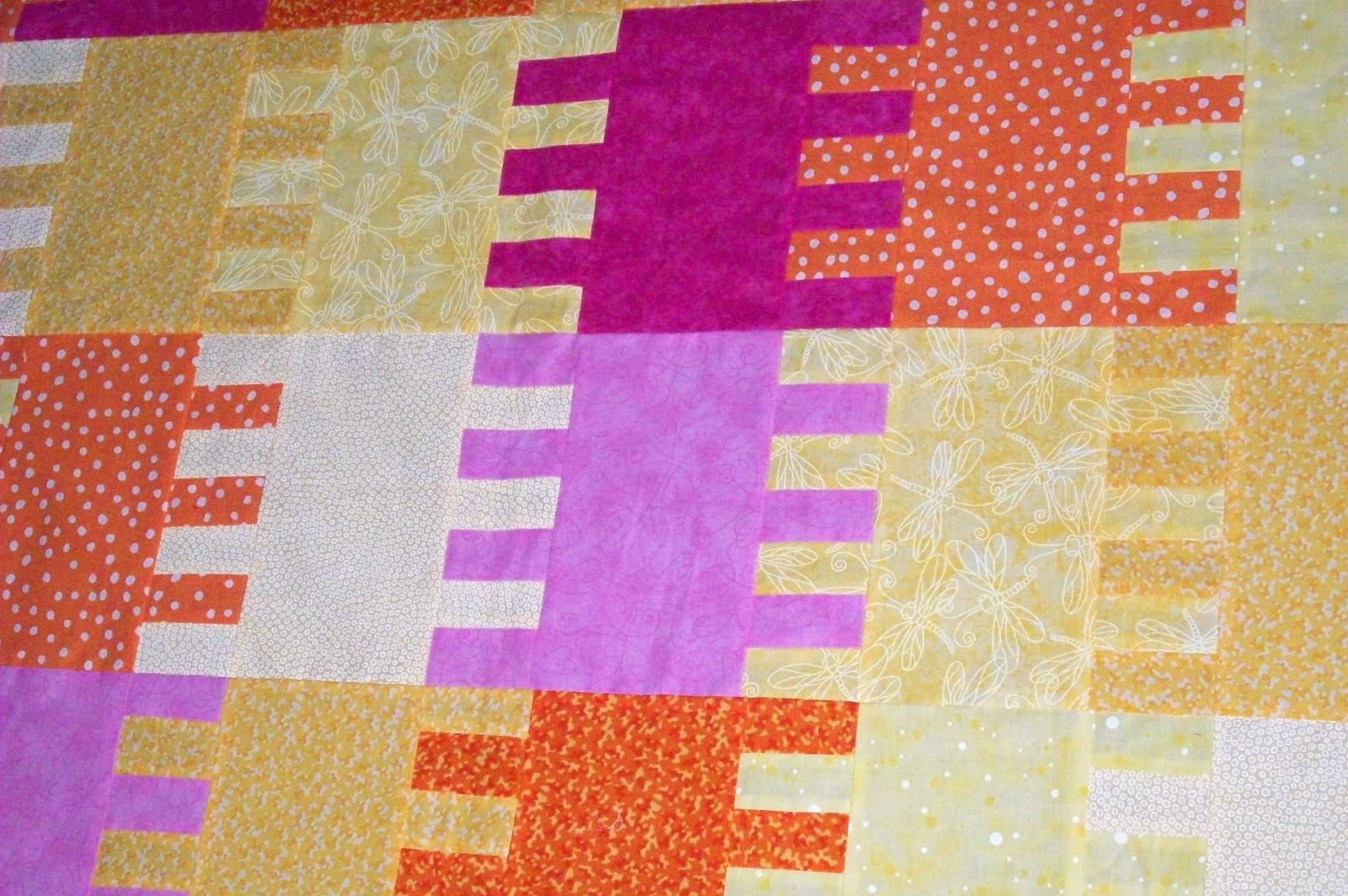 Blue House Handmade Summer Zipper Quilt Top