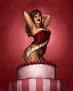Happy Birthday ! Stripper+cake