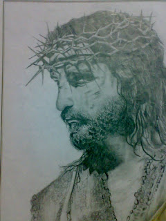 The Face Of God jesus christ picture Pencil sketching Passion of christ cross almighty Crucifixion nails hands tomb da vinci code leonardo drawings monalisa the last supper art