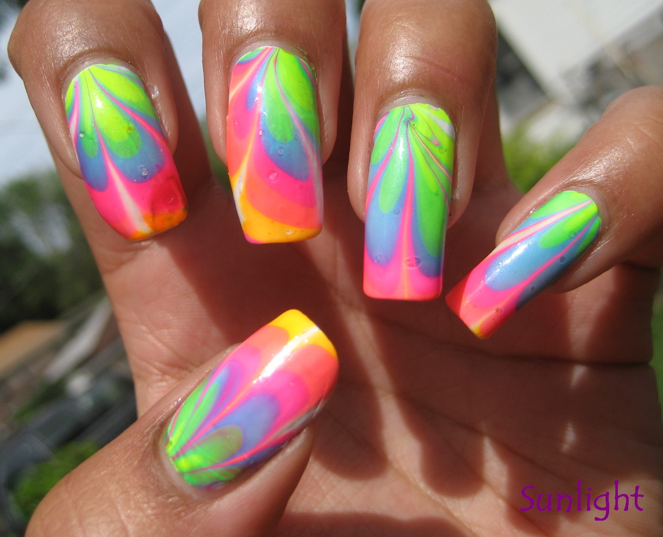 3. Short Nail Water Marble Tutorial - wide 3