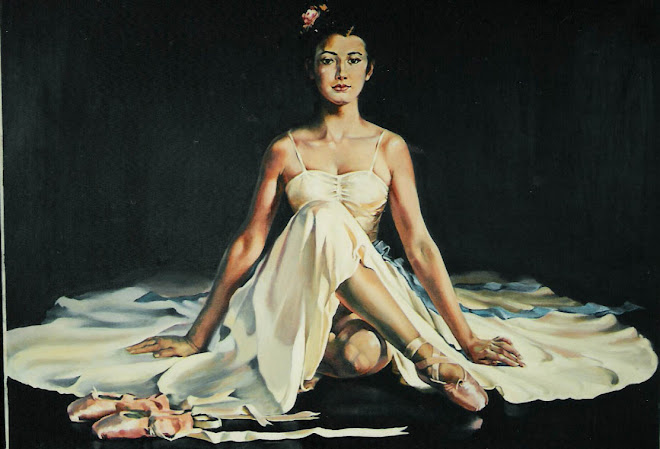 The Dancer. Oil painting of ballet dancer