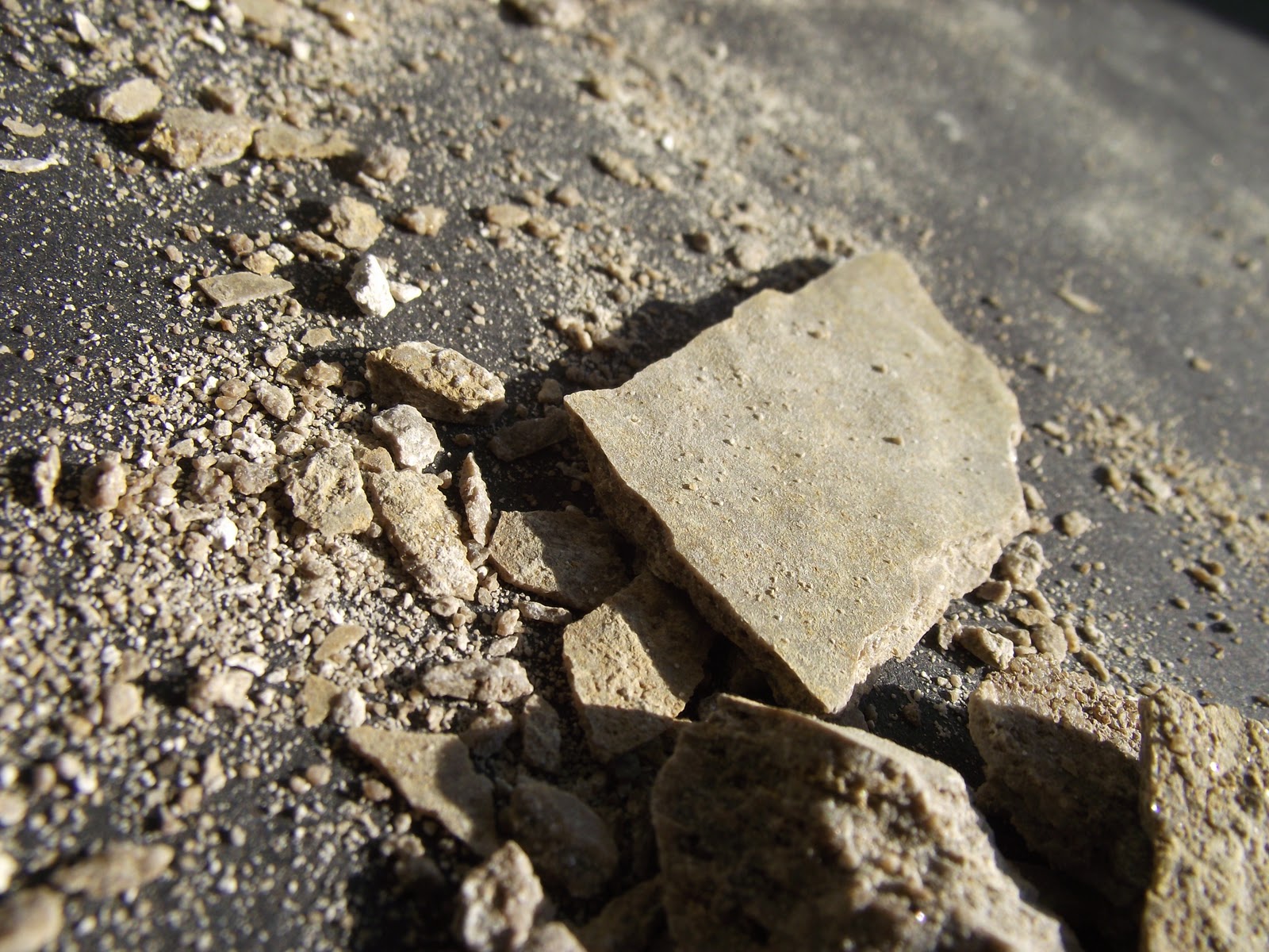 Earthy Elements Breaking Up Of The Limestone