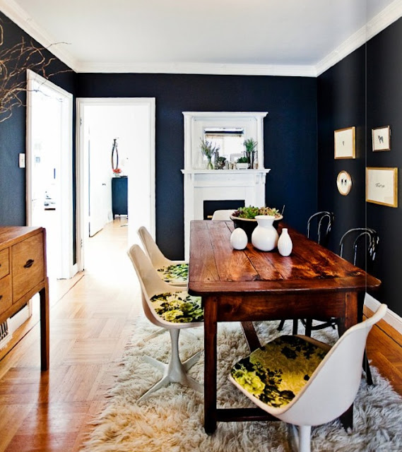Navy Blue Walls RECREATED
