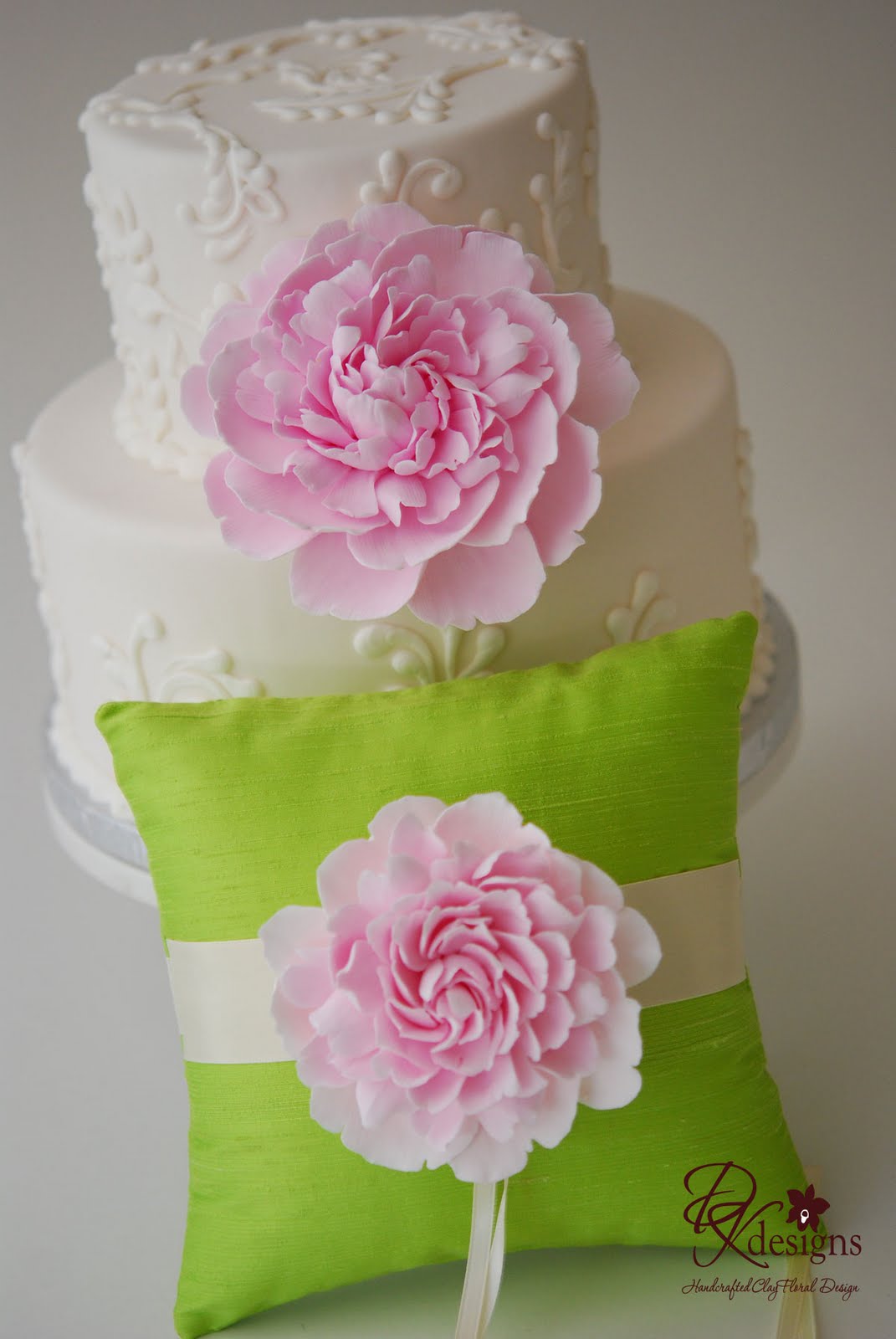 DK Designs Frilly Pink Peony Cake Flower