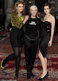 Glamourous: Tali, right, with her mother, Annie Lennox, and sister