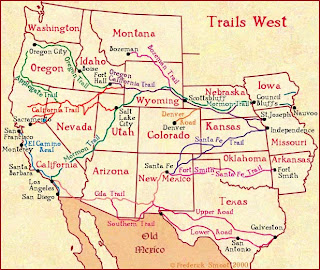 of possible trails west in