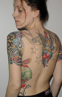 girl full body tattoos art